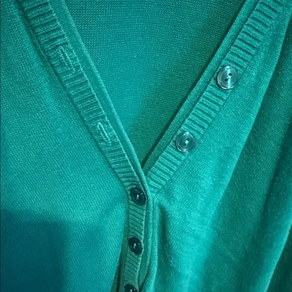 Fashion Bug Turquoise V-Neck Cardigan - Picture 6 of 10
